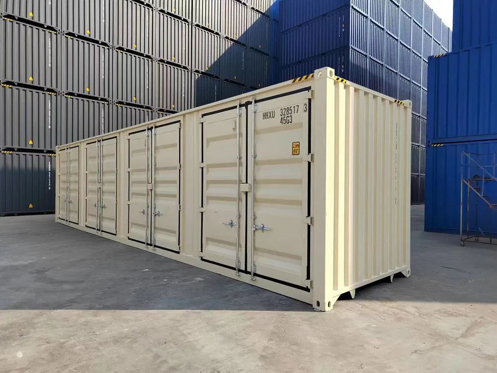 Conteneur maritime beige neuf de 40 pieds à ouverture latérale