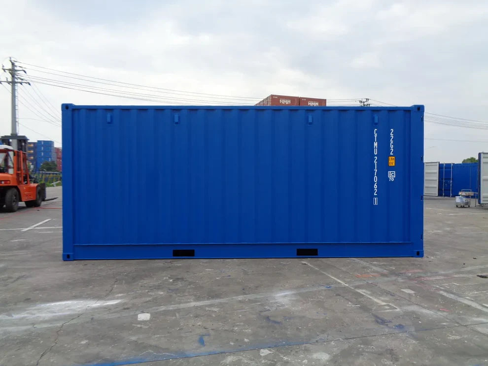 Conteneur maritime neuf de 20 pieds à ouverture latérale, bleu