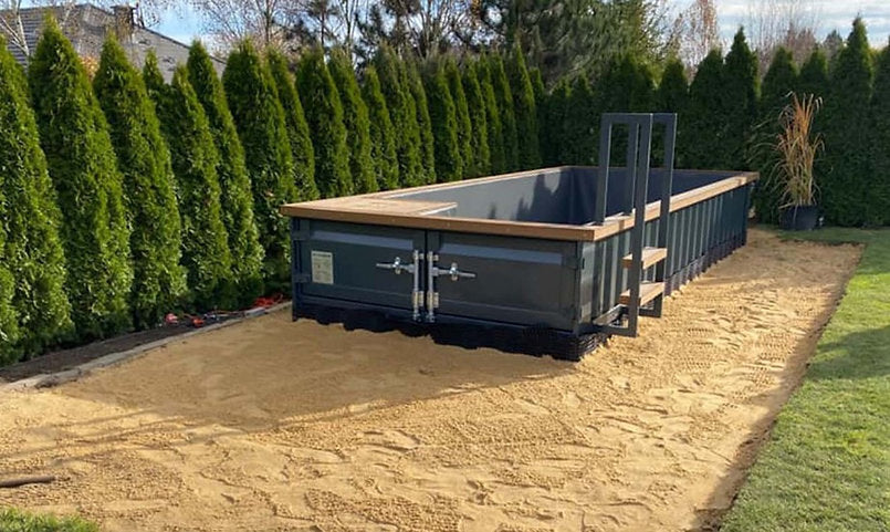 Piscine conteneur prête à l'emploi de 6,2 m x 2,5 m, Pack Confort