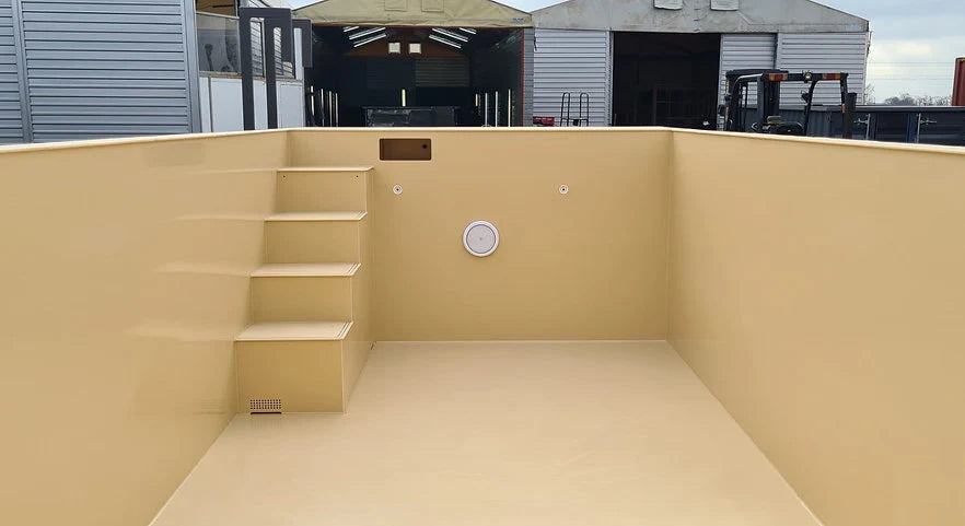 Conteneur de piscine en polypropylène 6,5 x 2,6 m