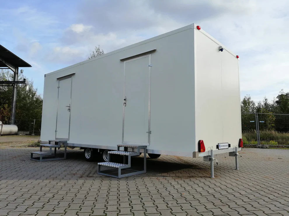 Remorque WC avec WC double 6x2,40 mètres