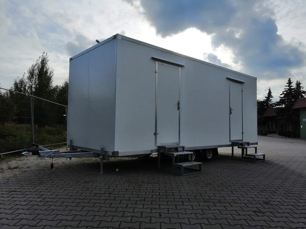 Remorque WC avec WC double 6x2,40 mètres